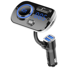 Bluetooth FM Transmitter for Car, Wireless Radio Adapter Car Music Player Receiver (Black)