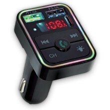 Bluetooth FM Transmitter for Car Cigarette Lighter, Hand Free Call with Noise Canceling Microphone(Black)