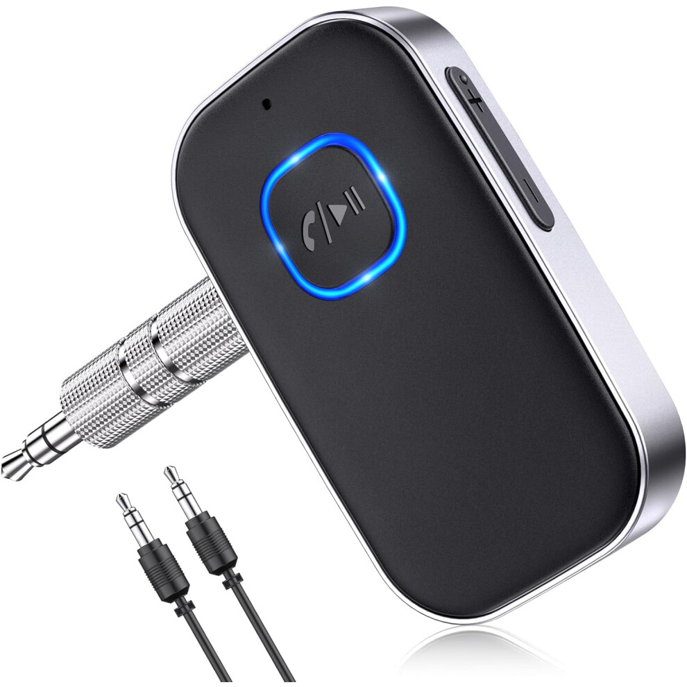 Bluetooth Receiver For Car, Noise Cancelling 3.5Mm Aux Bluetooth Car Adapter,Wireless Audio Receiver(Black) Black 6976918074768