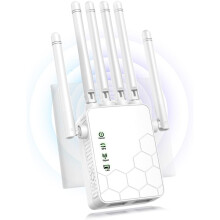 WiFi Extender Signal Booster, New Faster WiFi Extender Booster, Long Range WiFi Repeater(White)