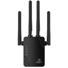 WiFi Booster WiFi Extenders Dual Wireless Internet Booster 300Mbps Long Range WiFi Extender(Black)