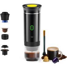 Portable Espresso Machine, 7500mAh Self-Heating Coffee Maker, Compact Travel Car/RV/Office for Campers & Commuters(Black)