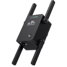 WiFi Extender, 300Mbps Wall-Through Strong WiFi Booster for Home, with Ethernet Port & AP Mode(Black)