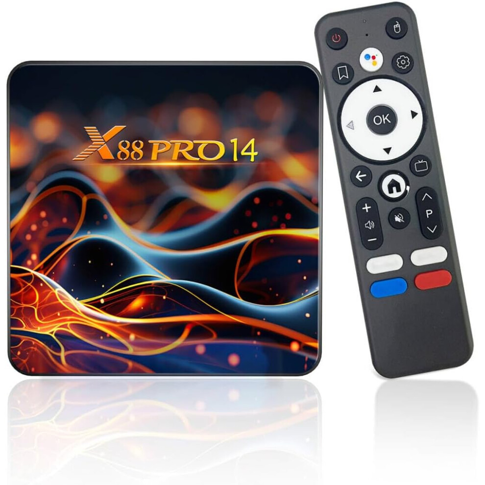 Android Tv Box, Android Box 14.0 2Gb Ram 16Gb Rom Rk3518 Quad-Core 64Bit Cortex-A53(Black) Black 6976918075284