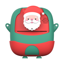 Kids Instant Print Camera Christmas Edition A19B 2400W HD 2 Inch Screen 720P Video with 32GB TF Card(Red)