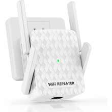 WiFi Extender Signal Booster, 1200Mbps WiFi Booster with Ethernet Port, Dual Band 2.4G/5G(White)