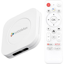 Android 14.0 TV Box, M1 Plus 4K UHD Streaming Device for TV with HDR10, 4GB RAM/32GB ROM(White)