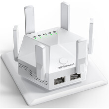 High-Speed 1200Mbps WiFi Booster Dual Band (5GHz/2.4GHz) Range Extender(White)
