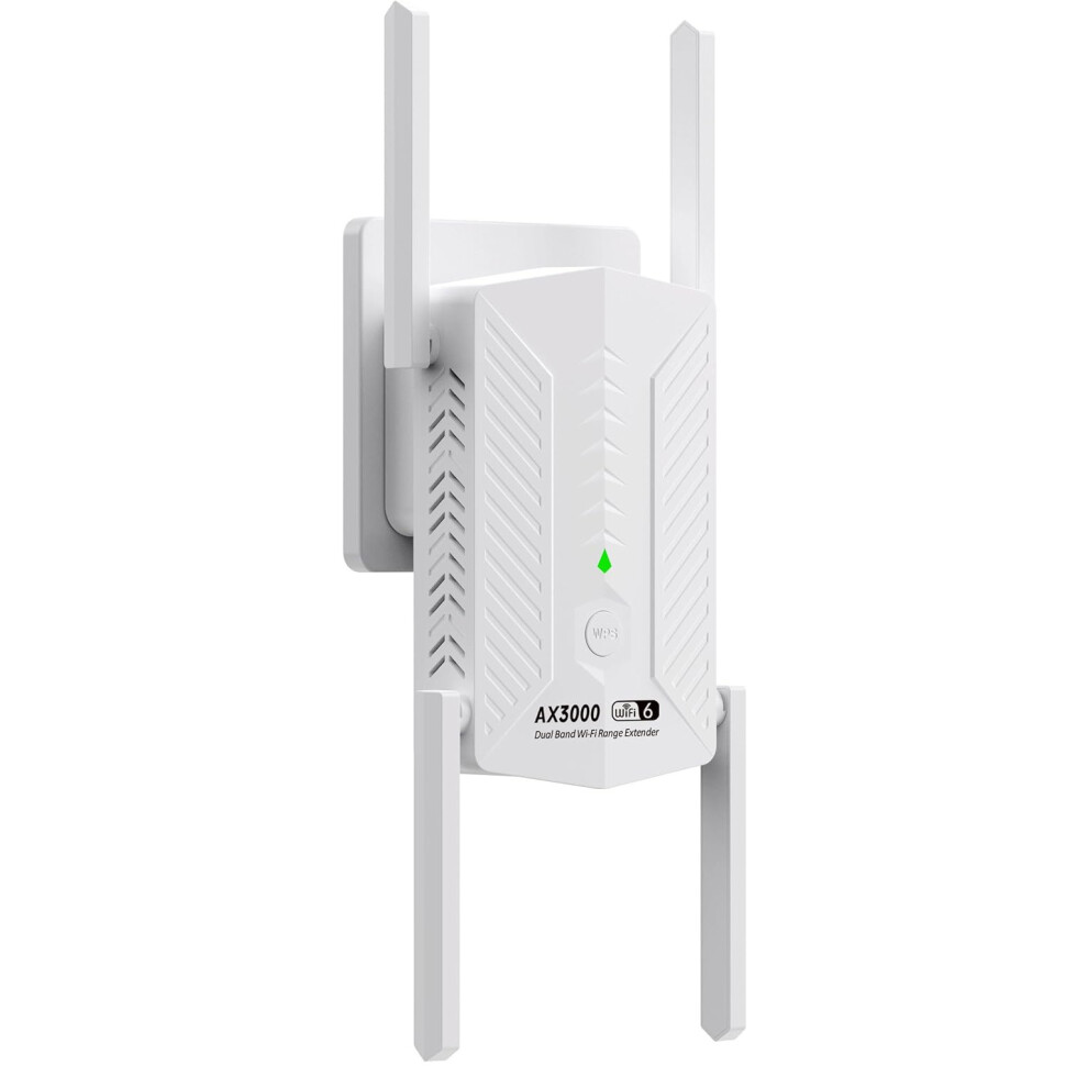 Ax3000 Wifi 6 Extender, Wifi Repeater Wireless Signal Booster With Gigabit Ethernet Port(White) White 6976918074843