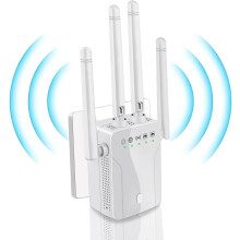 WiFi Extender Signal Booster for Home: Internet Repeater Long Range Covers Up to 45+ Devices(White)