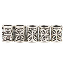 5pcs Hair Braiding Tube Beads Dreadlocks Beard