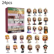 (Style B)Navidad 24 Días Cuenta Regresiva Calendario de Adviento Taylor Swift Llavero Caja Ciego