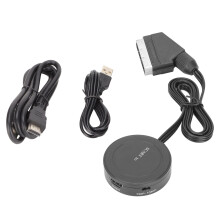 SCART-HD-multimedialiitäntämuunnin monitoiminen Full HD 720P 1080P AV-muunnin HDTV-näyttöprojektorille