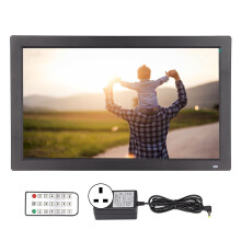 18,5 tuuman digitaalinen valokuvakehys 1080P kannettava HD-mainoslaite kotiin 100‑240V musta