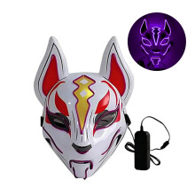 Halloween LED-naamio EL kylmävalojohdotettu kokonaamari naamiaispukeutumiseen juhla-asuihin Rave Cosplay Carnival