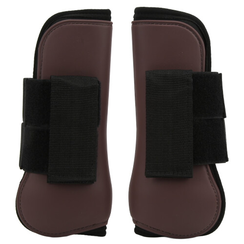 Horse Support Boots PU Shell & Neoprene, Brown, Front, M