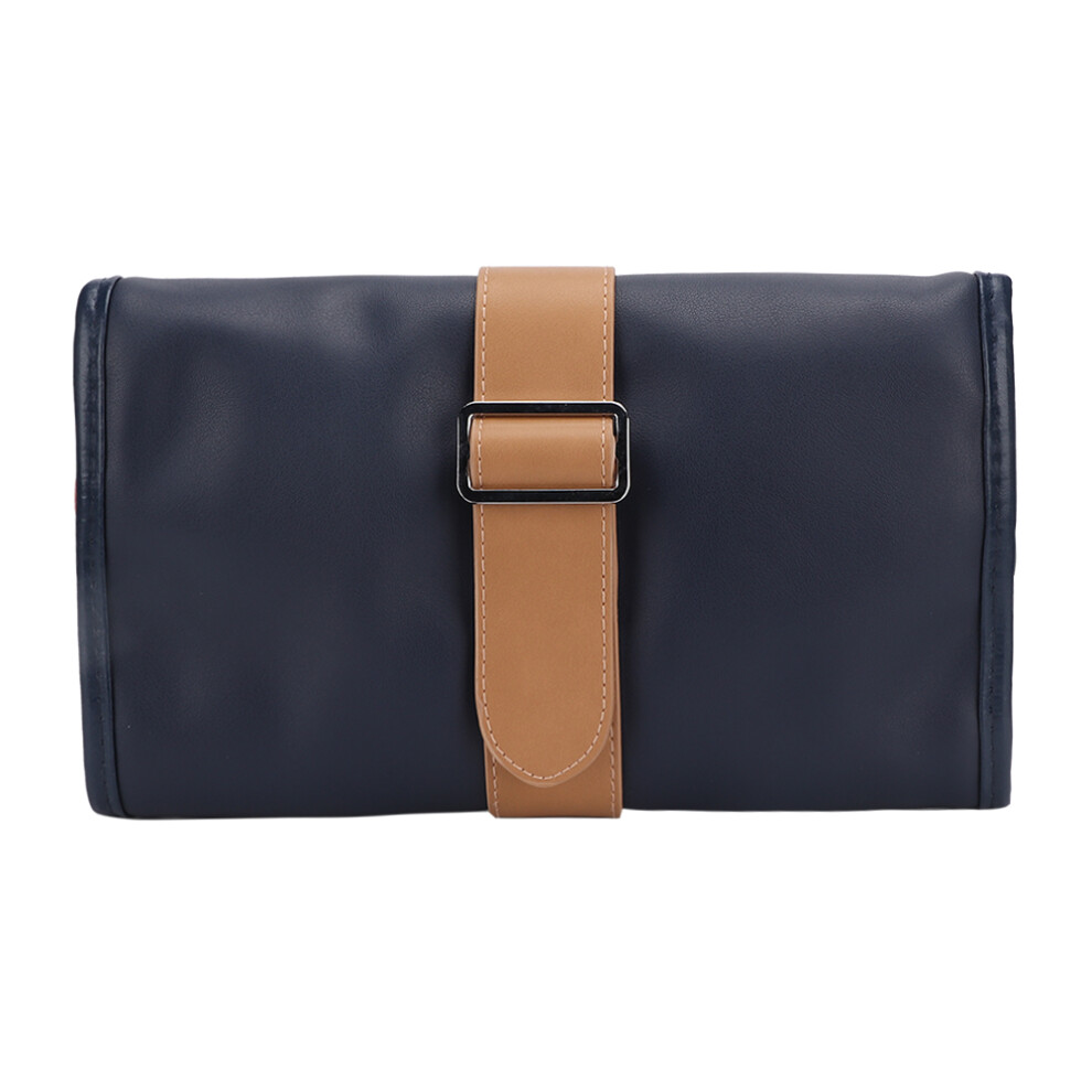 Waterproof Toiletry Wash Bag Travel Makeup Case Cosmetic Organizer with Hook(Navy Blue)-image-OPC-PJPPTDF-NEW