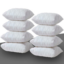 Pillow Protectors 8 Pack Cover White, Anti Allergy Zipped Pillows Protector, Quilted Pillow Case, Machine Washable, Dust & Mite Proof - 50 x 75cm