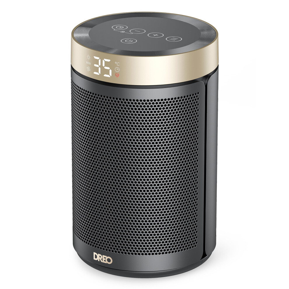 Dreo Electric Heater, 1500W Energy Efficient Space Silent Room Heater, Portable Ceramic Fan Heaters, Thermostat 3 Modes 12H Timer, Overheat & Tip Ove