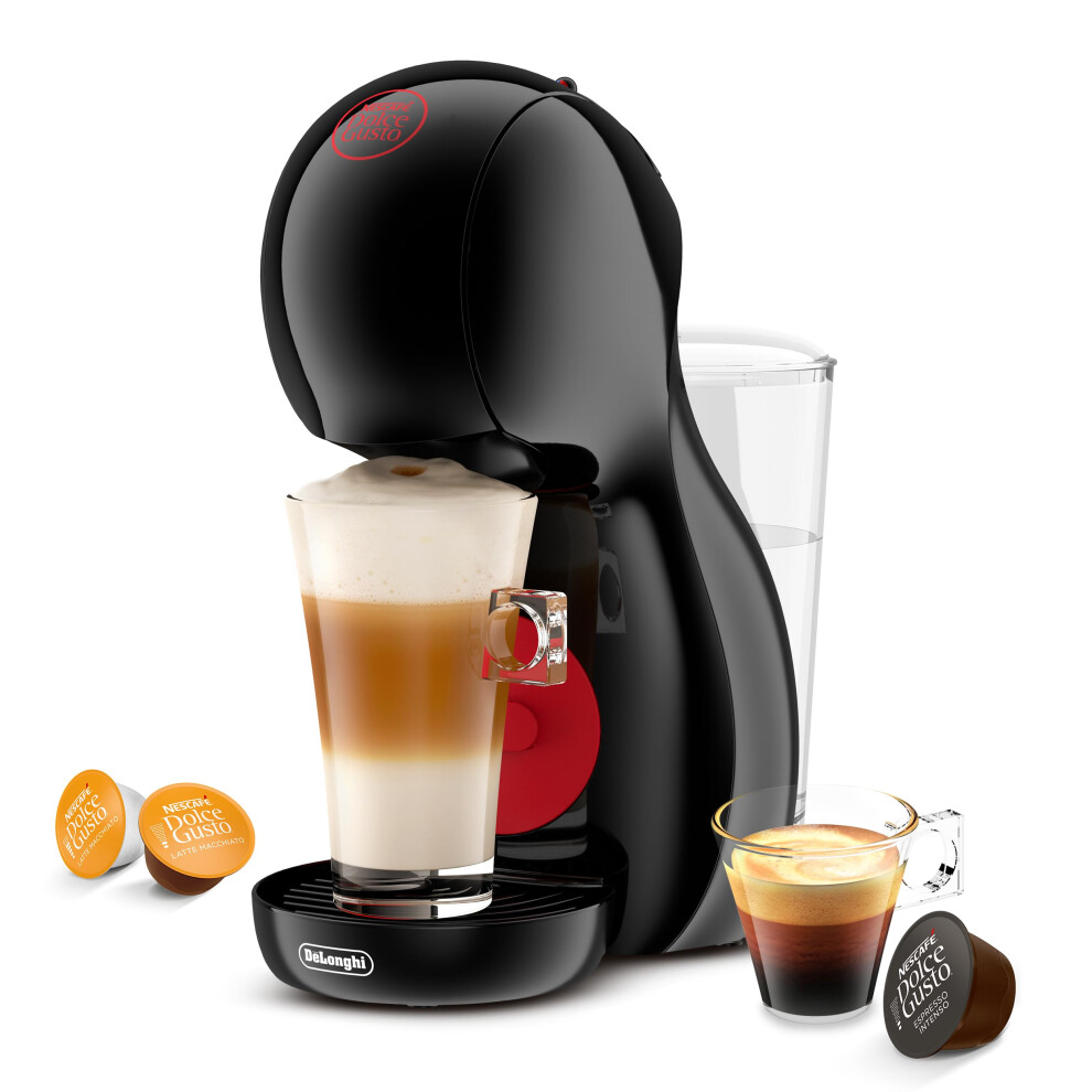 NESCAFÉ Dolce Gusto EDG210.B Pod Coffee Machines Piccolo Coffee XS Manual Coffee Machine black red by De'Longhi Black Coffee Machine