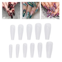 500 Stück Künstliche Lange Nagelspitzen Transparent Falsche Nagelverlängerung Tipps Tragbare Nagelspitzen
