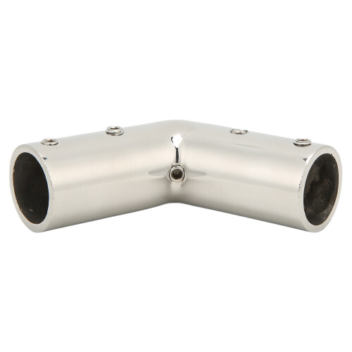 Conector de pasamanos de 22 mm, 2 vías, codo de 110, inoxidable