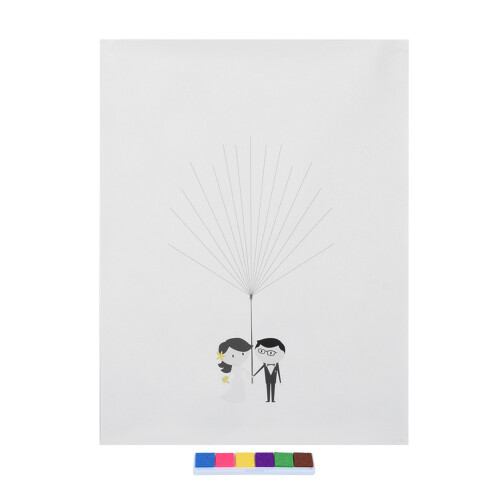 Fingerprint Painting Bride Bridegroom Wedding