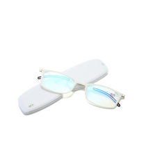 Volledig frame houder draagbare duurzame lichtgewicht hars leesbril witte anti - blauw licht