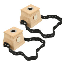 2pcs Bamboo Moxibustion Box Set, 9x8.5x8cm, Safe & Handcrafted
