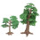 Artificial Mini Landscape Tree Small Garden Decor Realistic Material 10cm 2