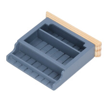 Gabinete en miniatura para casa de muñecas azul 9x8.5 cm