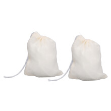 100 piezas de bolsas de algodón con cordón 8 cm x 10 cm natural