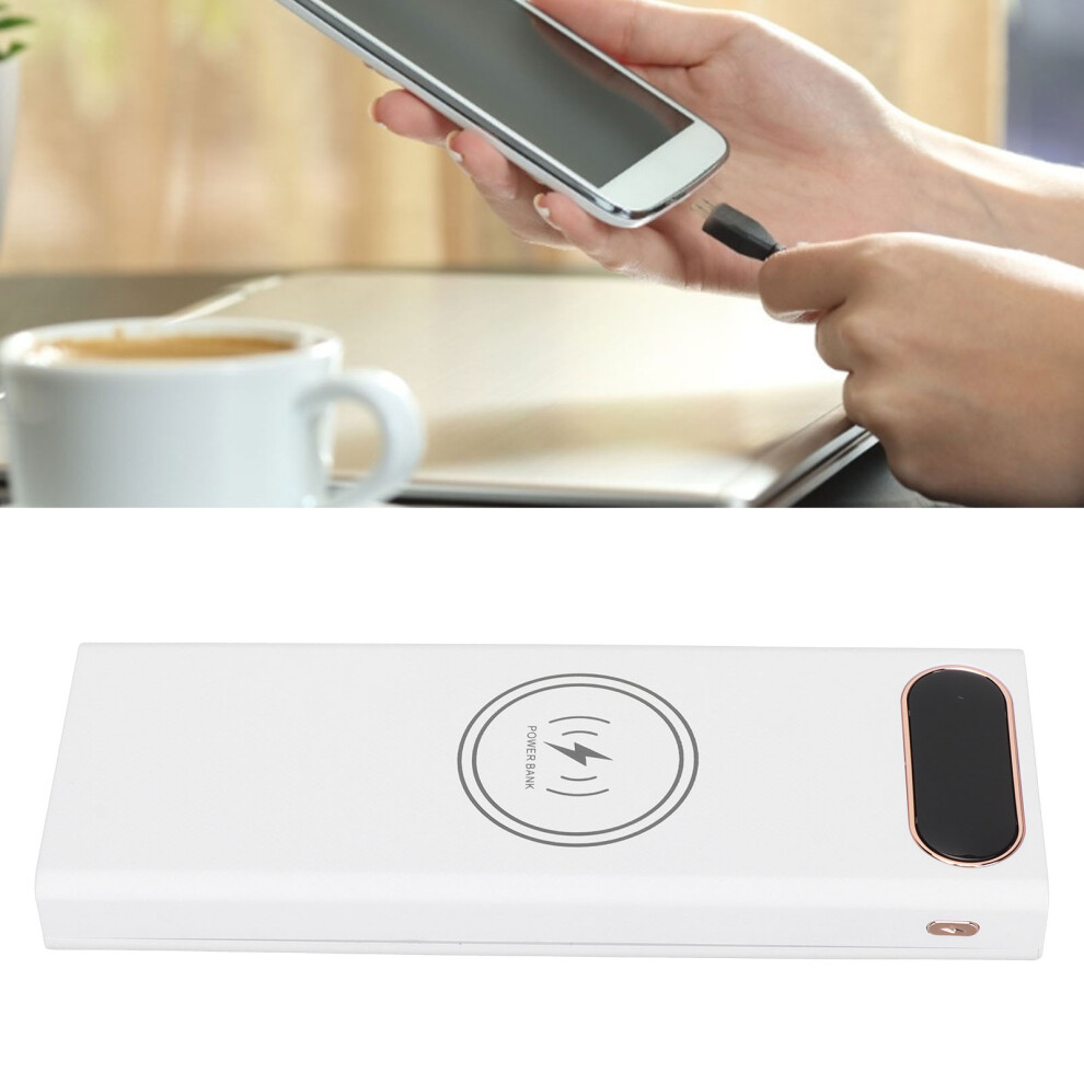 L10 10X18650 Diy Power Bank 22.5W Fast Charge & 15W Wireless, Lcd Display, White 6901342703885