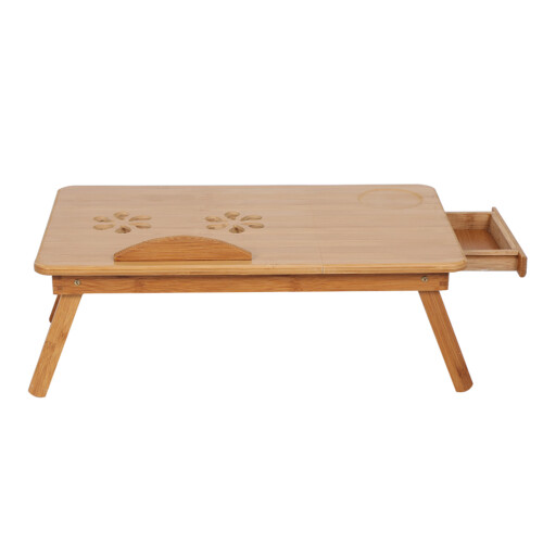 Portable Folding Bamboo Bed Laptop Desk Adjustable 1
