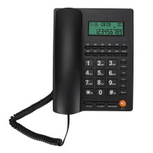 L019-3 Telefono da tavolo cablato nero ABS 50 gruppi