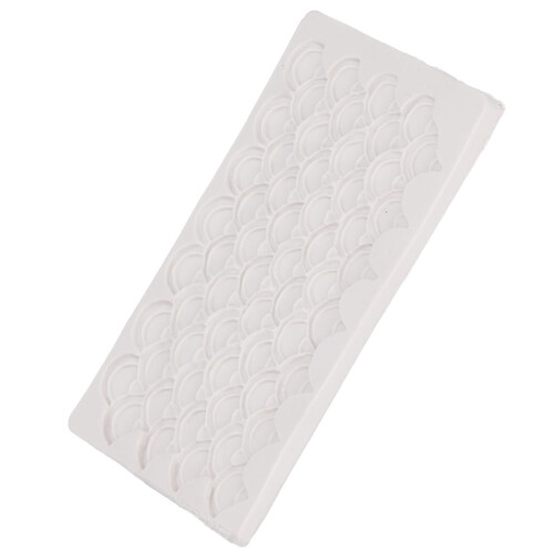Silicone Fish Scale Cake Texture Mold 20cm Grey for Chocolate & Wedding 2