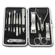 12 Pezzi Set di Kit per la Cura delle Unghie con Tagliaunghie Tronchesini per Cuticole Strumento per Pedicure e Manicure con Custodia