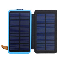 30W 4000mah Zonnepowerbank Zonneoplader 4USB - uitgang Dubbele USB met LED - lampen Vouwbaar Zonnepaneel met Karabijnhaak
