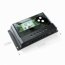 PWM Zonnecontroller 10A 12V 24V Auto PV Zonne - oplaadcontroller Dubbele 5V USB Batterijregulator