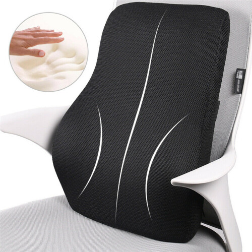 Cuscino di supporto lombare in schiuma memory per sedia ufficio casa auto 1