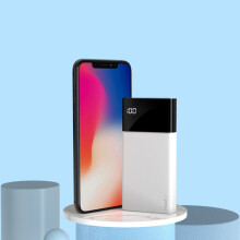 Bakeey 30000mAh Digitale Display Zaklamp Snelladen Powerbank Hoes Voor Samsung Xiaomi Huawei