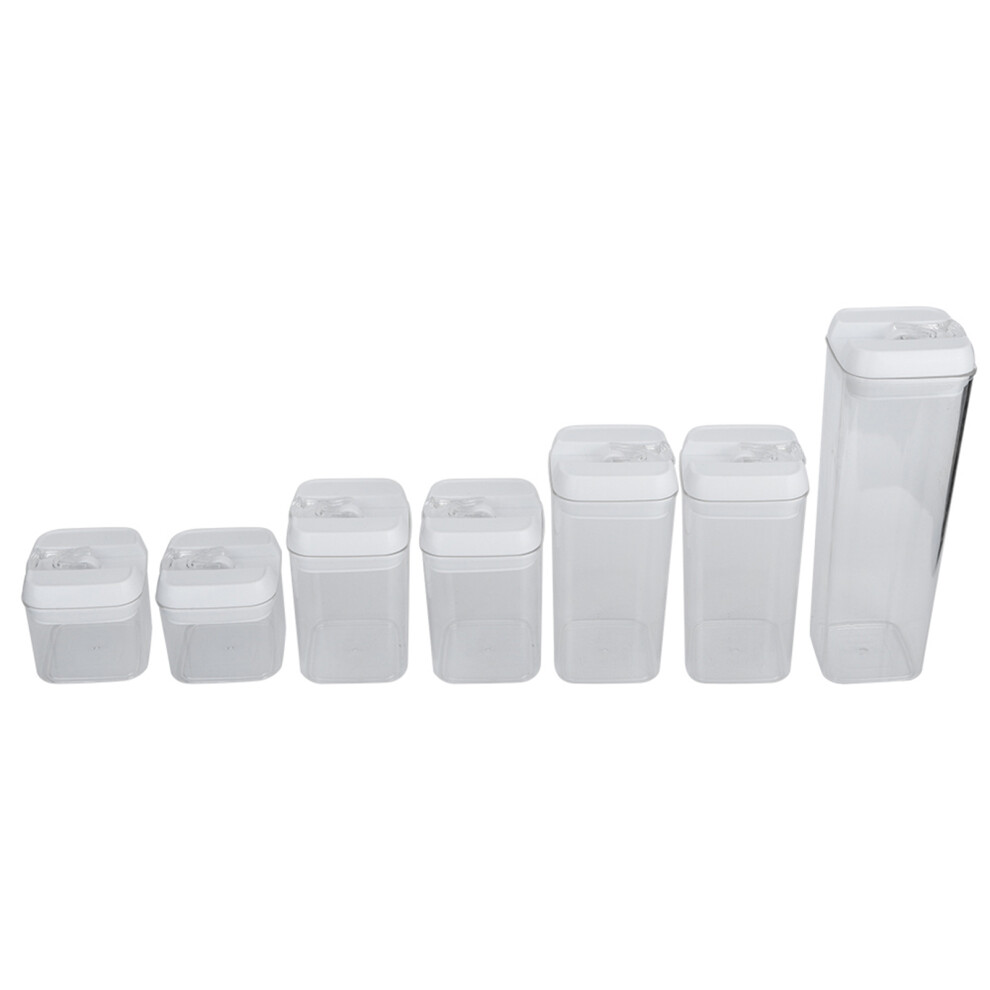 7pcs Airtight Food Storage Containers Kitchen Cereal Rice Storage Box Organizer Set
