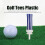 Tees de golf de 83mm plástico blanco-azul 6-7g 7