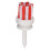 Base lunga da 54 mm, bianco/rosso, 6-7 g, tee da 25 mm/1.0 in 13