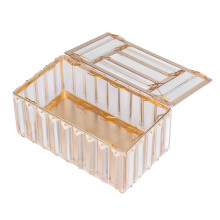 Caja de pañuelos dorada, 21.3 x 12.3 x 9.7 cm, 34.3 oz