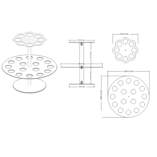 Double Layers 24 Holes Ice Cream Cones Holder Stan 2