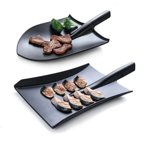 Tableware Plate Frosted Imitation Porcelain Shovel 2