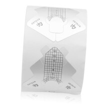 Aluminum Foil Fish Shape Nail Art Paper Holder Kit with DIY Nail Tips Guide Stickers for Manicure Tools