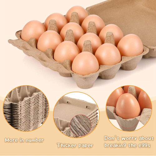 20 Pack Egg Cartons, Paper Pulp Square Cartons Egg 2