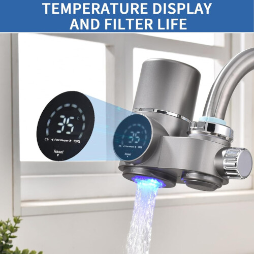 Faucet Water Filter, LED Display Purifier to Reduc 2